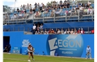 BIRMINGHAM, ENGLAND - JUNE 10:  Heather Watson of Great Britain in action during her first round match against Aleksandra Wozniak of Canada on day two of the Aegon Classic at Edgbaston Priory Club on June 10, 2014 in Birmingham, England.  (Photo by Tom Dulat/Getty Images)